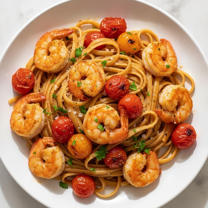 Spicy Calabrian Chili Shrimp Linguine