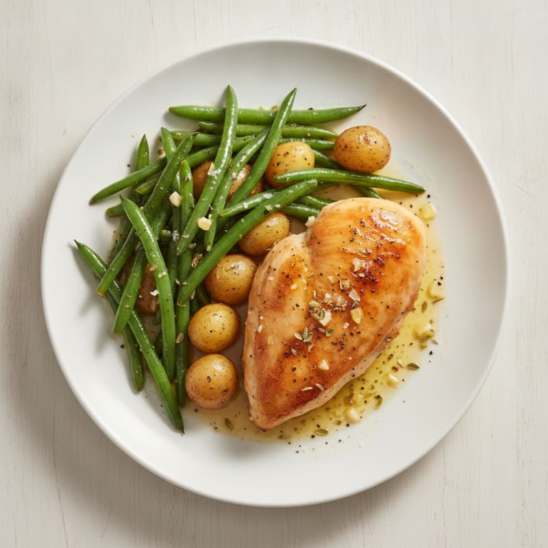 Lemon-Herb Roasted Chicken and Green Beans