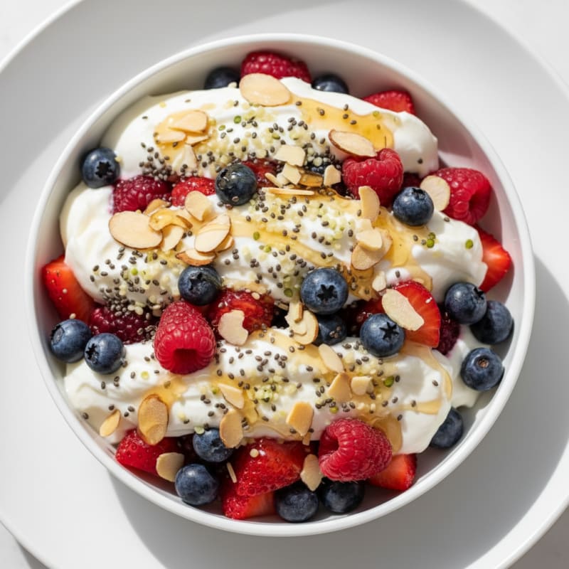 Creamy Greek Yogurt Protein Parfait with Mixed Berries