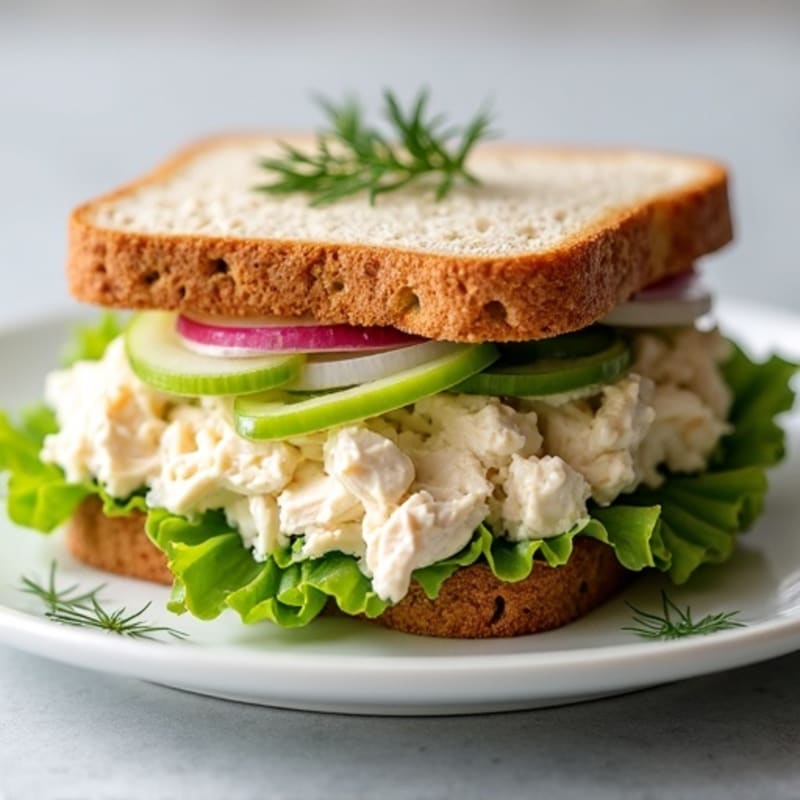 Healthy Creamy Chicken Salad Sandwich
