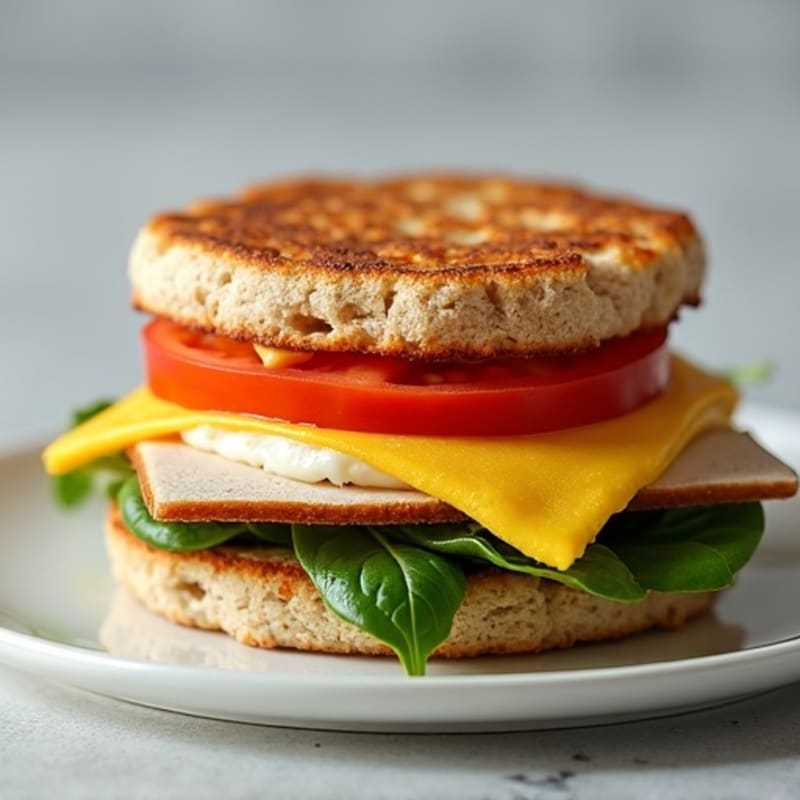 Protein-Packed Egg White and Turkey Breakfast Sandwich