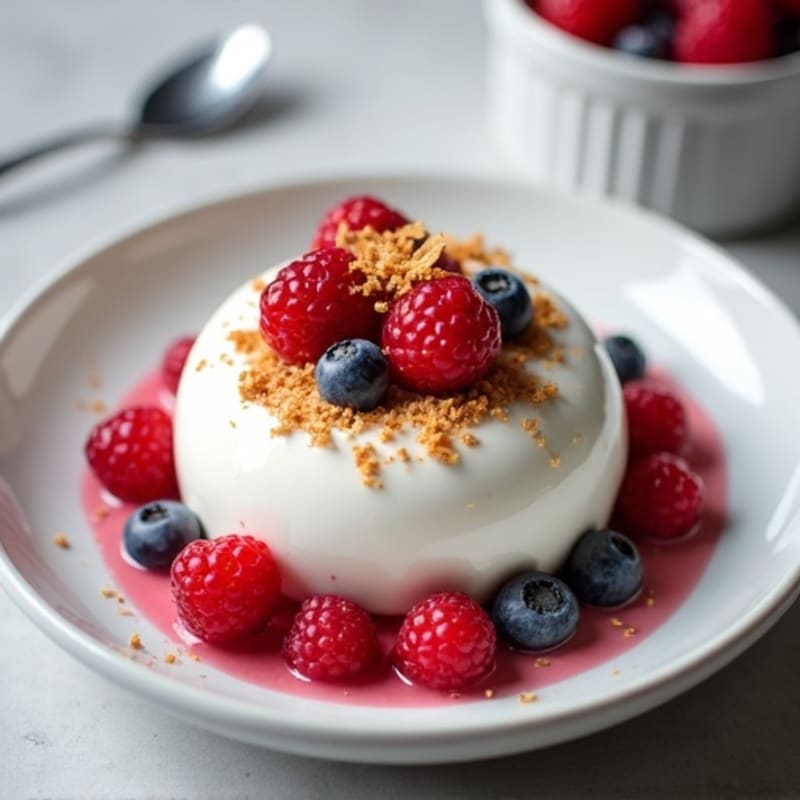 Silky Greek Yogurt Protein Mousse with Berries