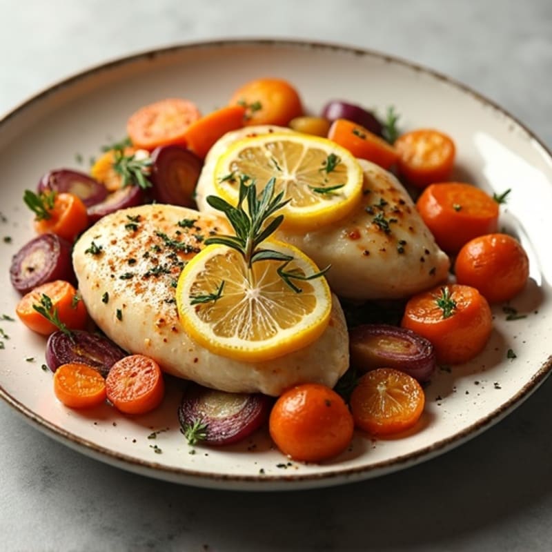 Sheet Pan Lemon Herb Chicken with Roasted Root Vegetables