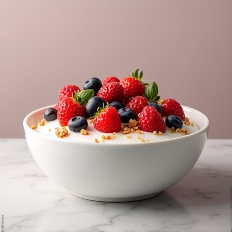 Silky Greek Yogurt Protein Bowl with Mixed Berries and Almond Butter