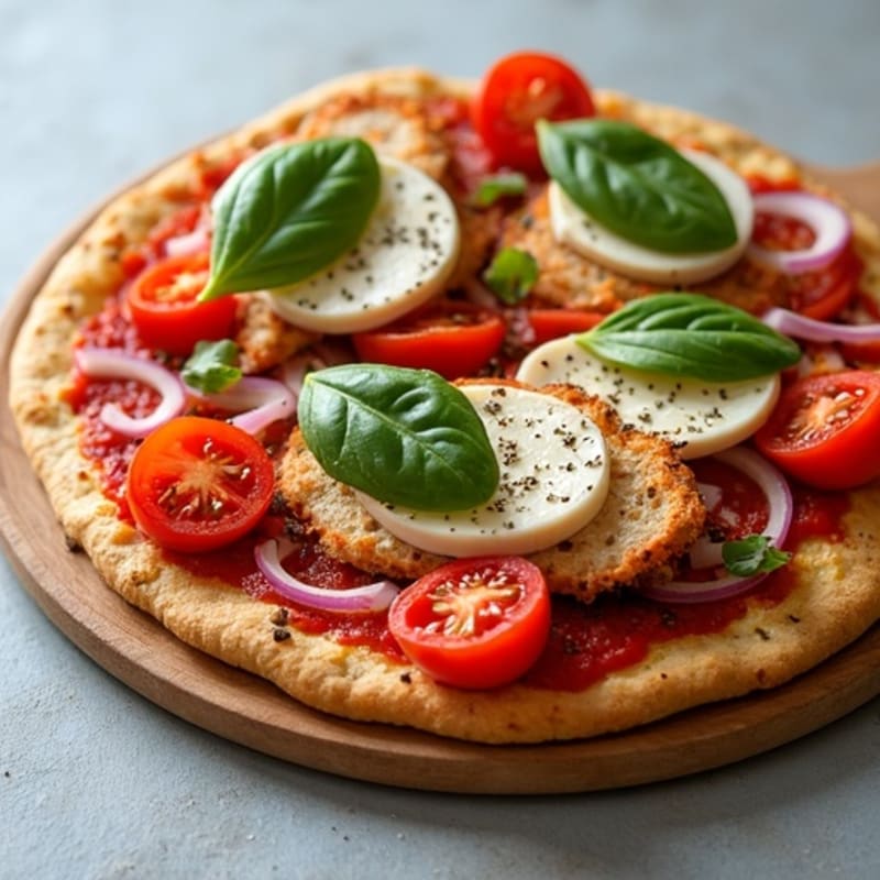 Crispy Whole Wheat Chicken and Loaded Veggie Pizza