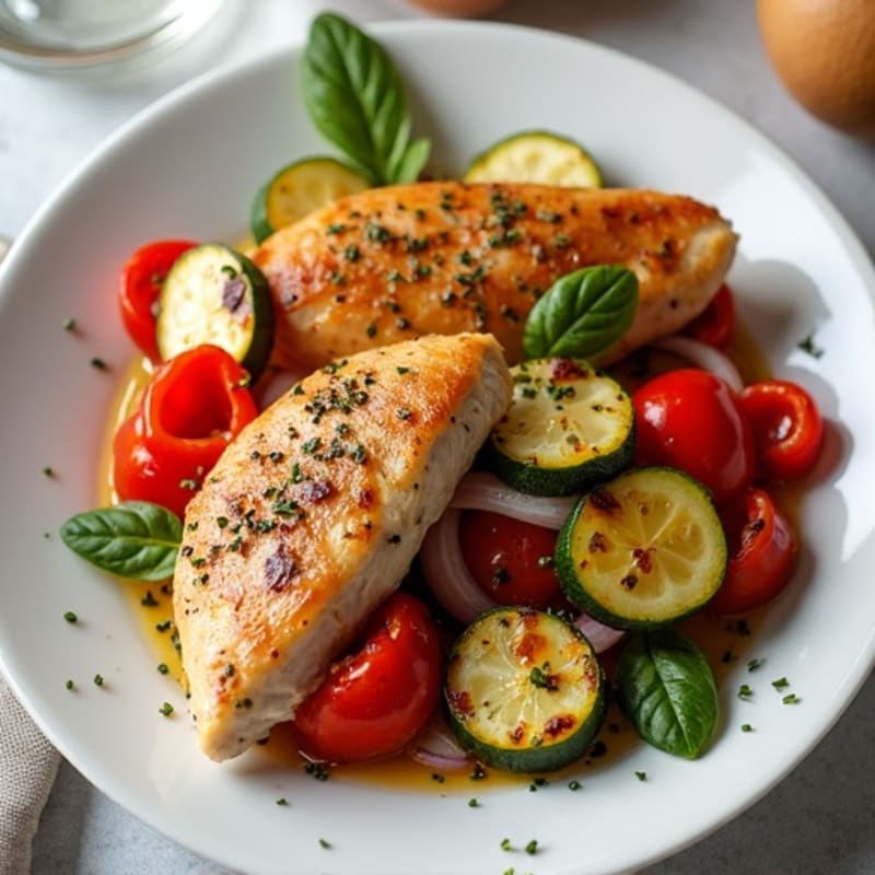 Italian Herb Chicken with Roasted Vegetables