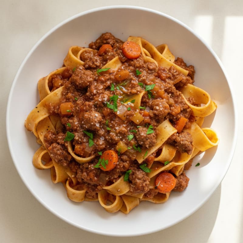 Classic Beef Bolognese with Pappardelle