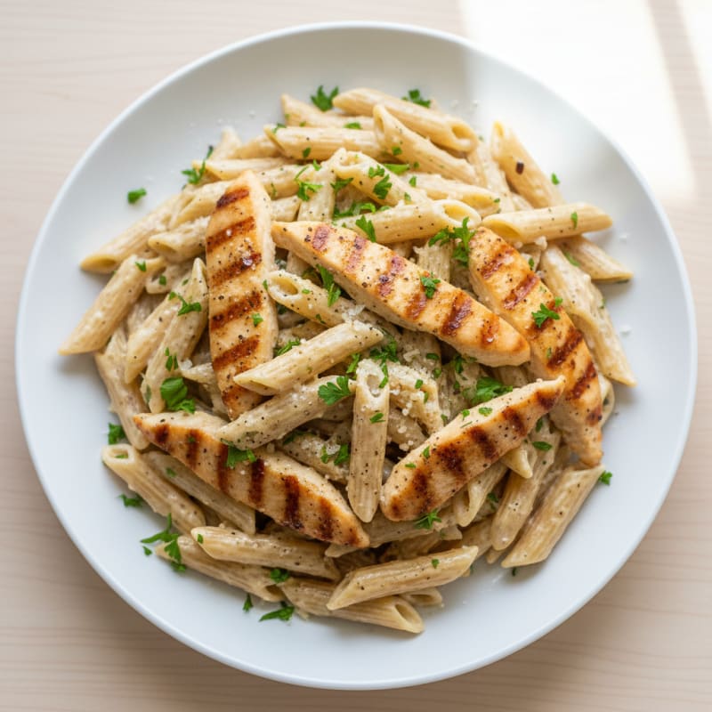 Garlic Parmesan Chicken Alfredo Pasta