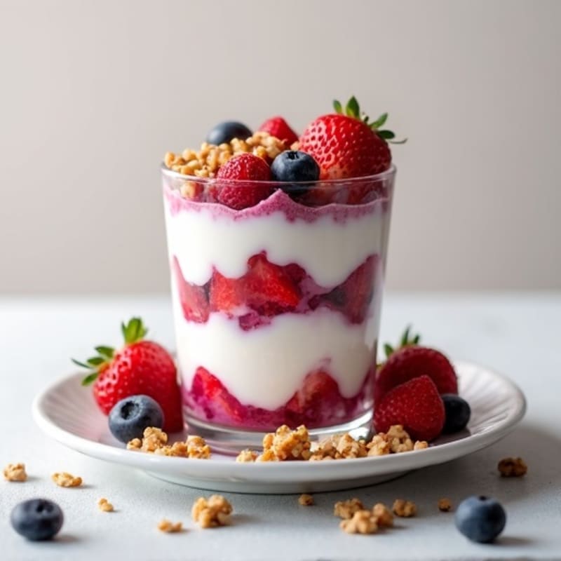 Greek Yogurt Protein Parfait with Berries