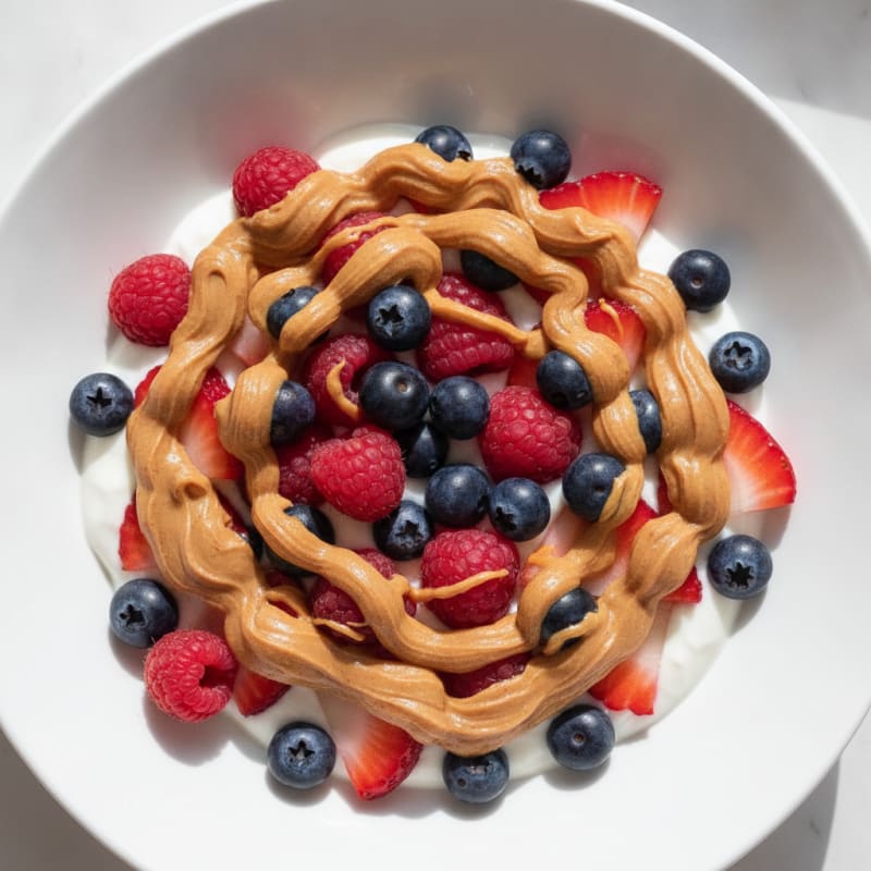 Greek Yogurt Berry Peanut Butter Parfait
