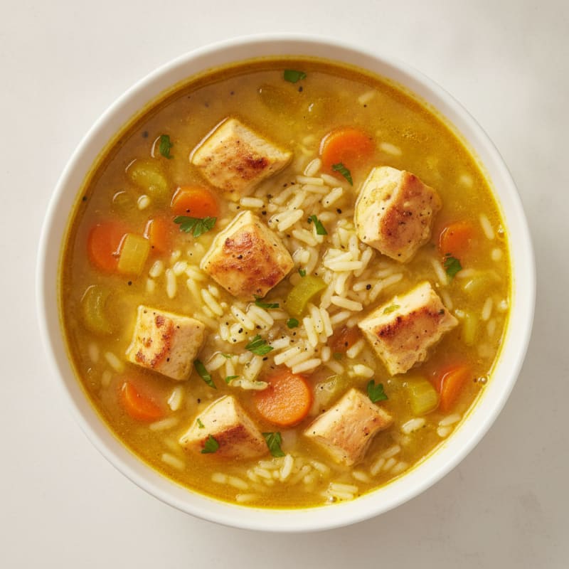Turmeric Chicken and Rice Soup