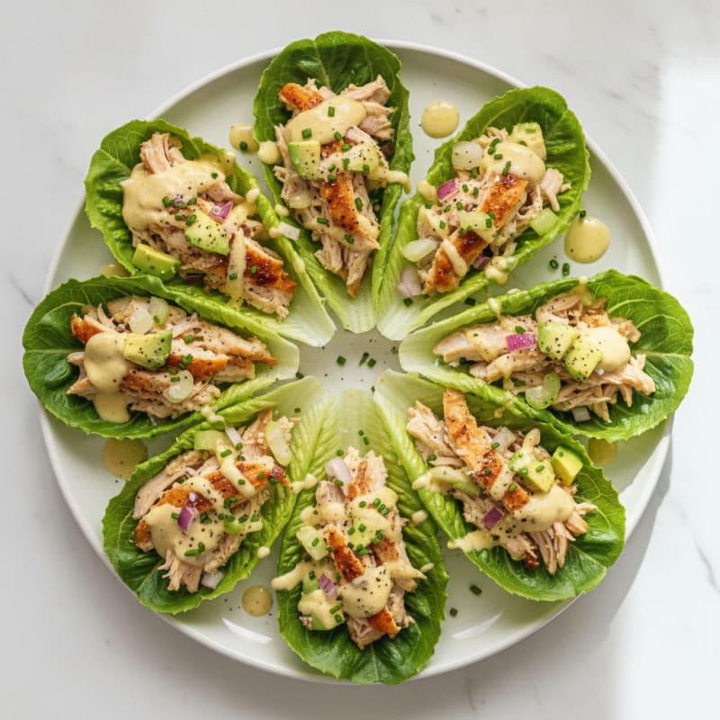 Tangy Chicken Salad Lettuce Wraps