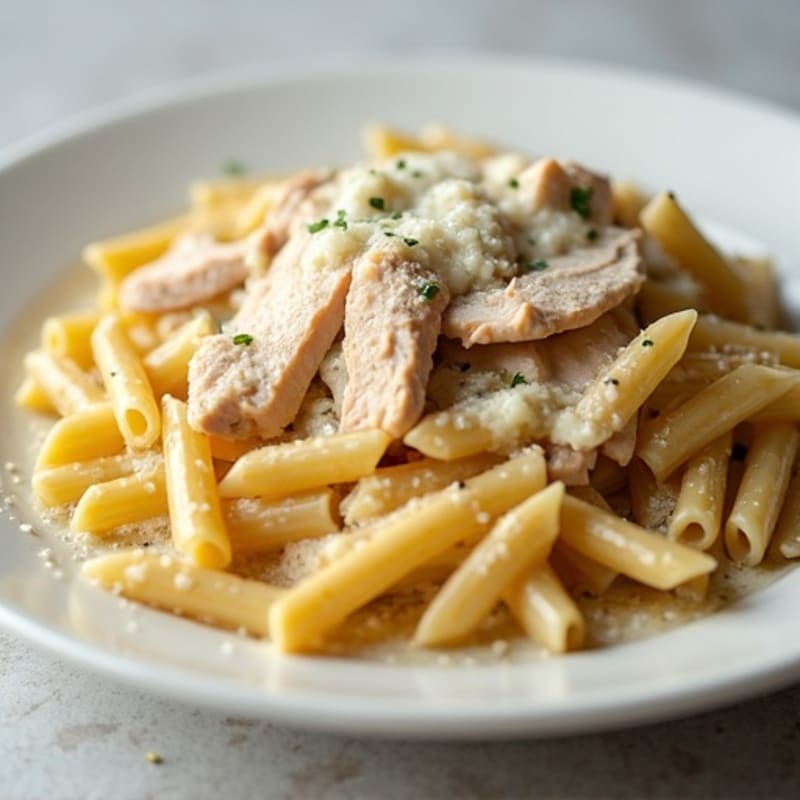 Healthy Creamy Chicken Alfredo Pasta