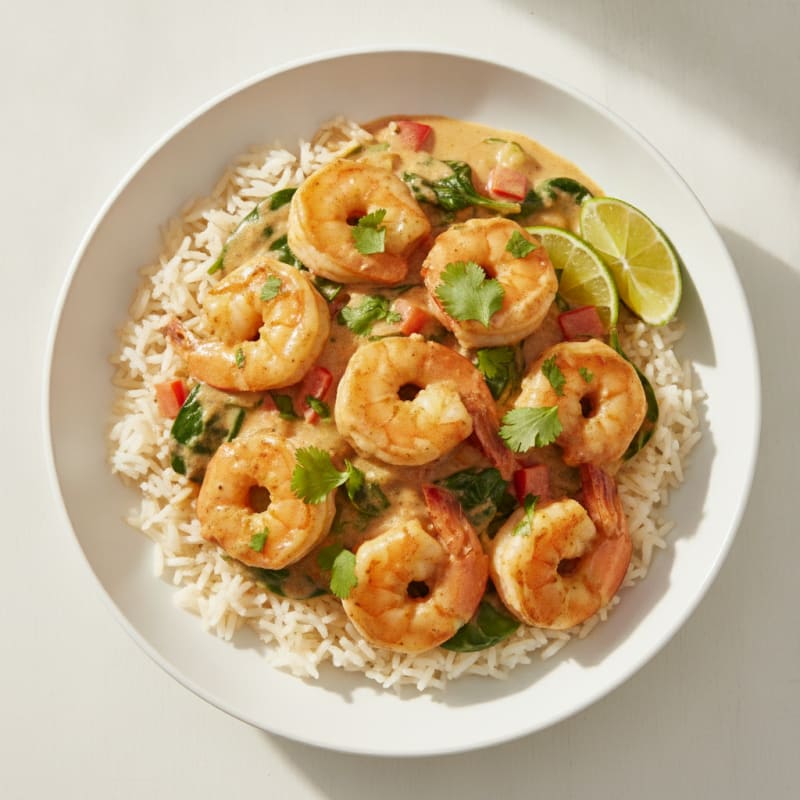 Coconut Prawn Curry with Basmati Rice