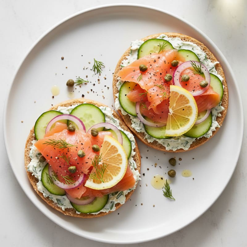 Creamy Smoked Salmon Bagel