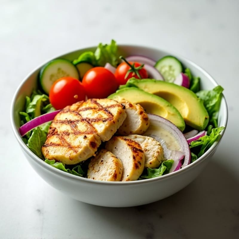 Crisp Avocado Chicken Salad Bowl