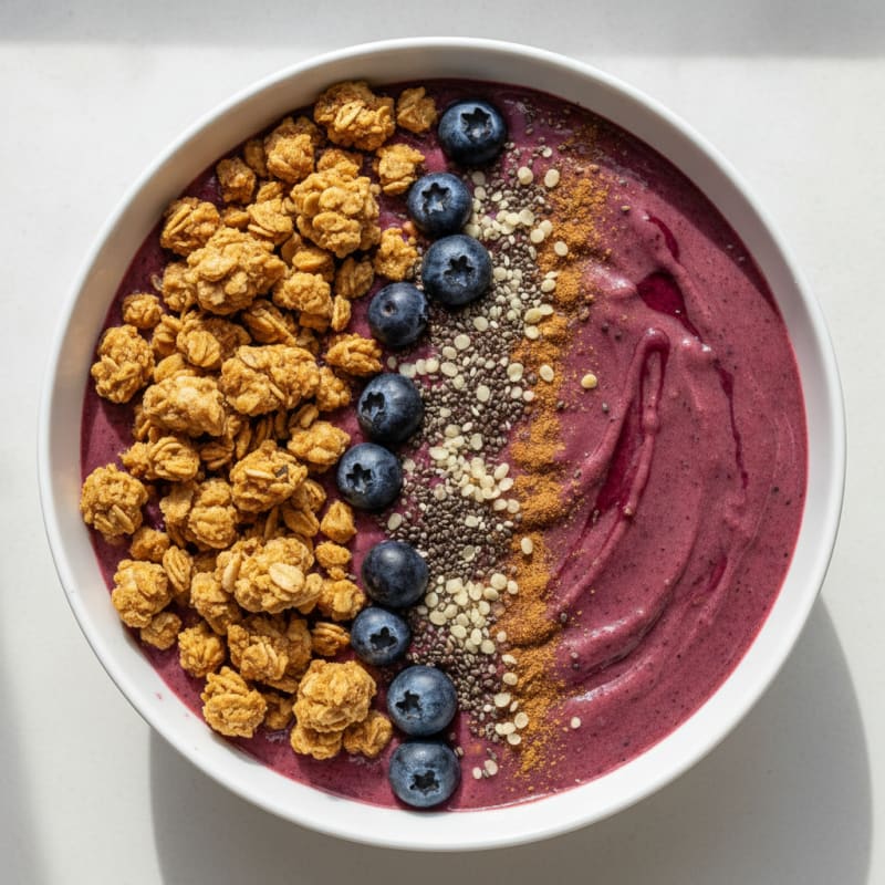 Mixed Berry Smoothie Bowl with Granola