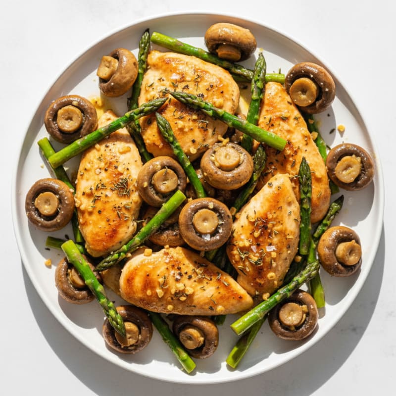 Golden Garlic Butter Roasted Mushrooms