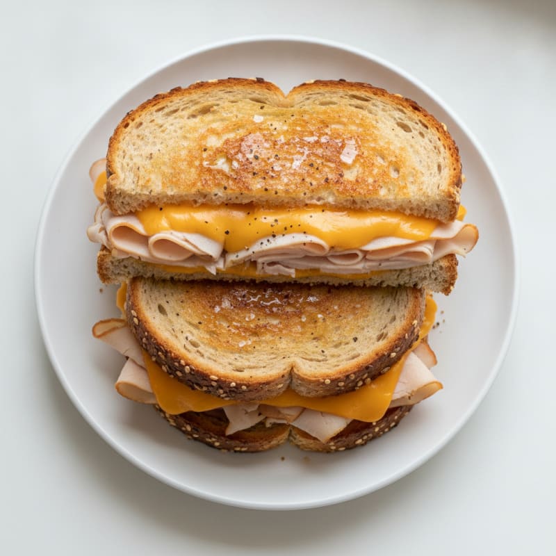 Triple-Decker Grilled Cheese Sandwich