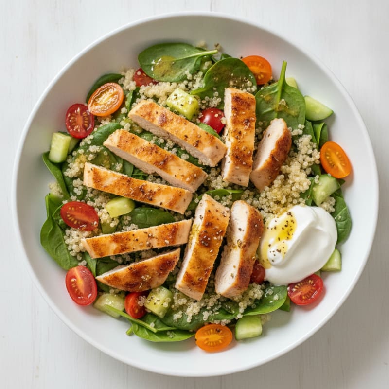 Lemon Herb Chicken Quinoa Power Bowl