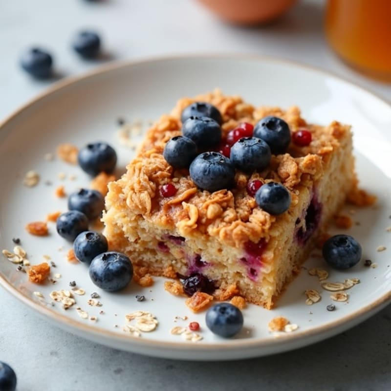 Healthy Cinnamon Swirl Baked Oatmeal