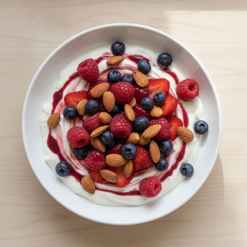 Creamy Greek Yogurt Protein Bowl with Mixed Berries