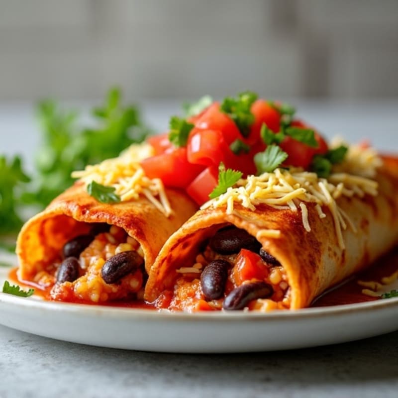 Spicy Chicken and Black Bean Enchiladas