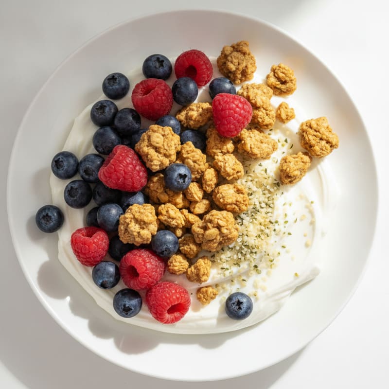 Greek Yogurt Bowl with Mixed Berries and Protein Granola
