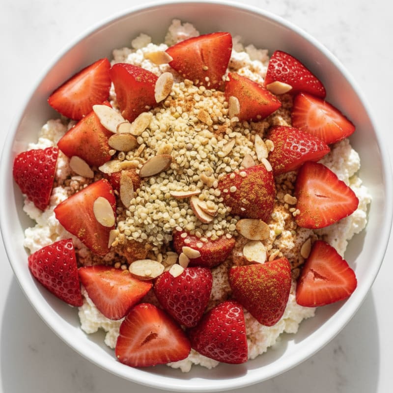 High-Protein Berry Nut Cottage Cheese Bowl