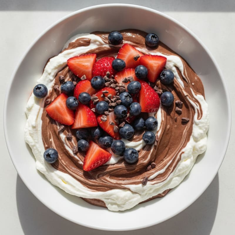 Creamy Chocolate Berry Protein Bowl