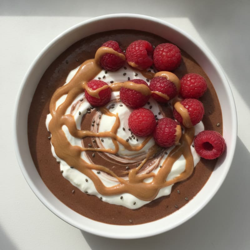 Silky Chocolate Protein Pudding with Greek Yogurt