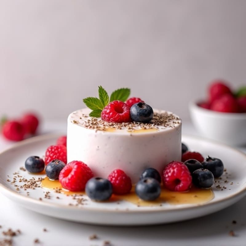 Silky Greek Yogurt Protein Mousse with Mixed Berries