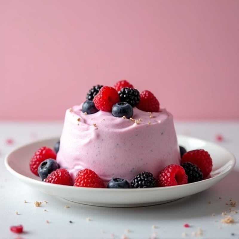 Greek Yogurt Protein Mousse with Mixed Berries