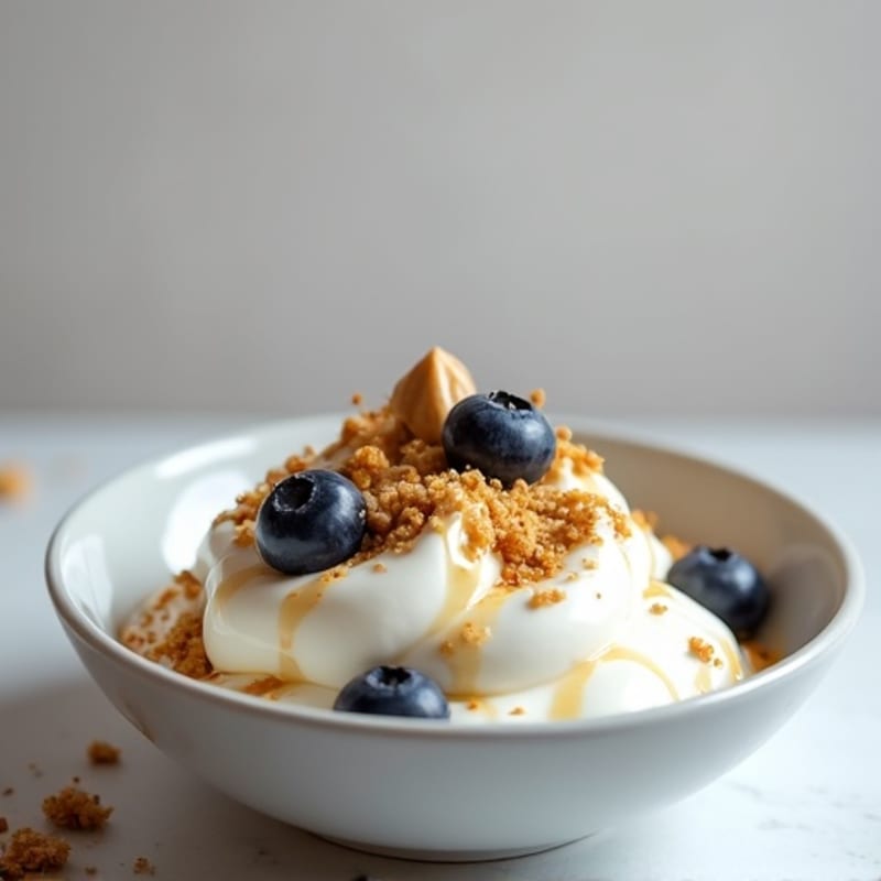 Creamy Greek Yogurt Bowl with Protein Powder and Almond Butter