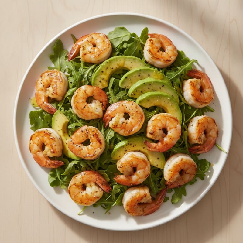 Grilled Shrimp and Avocado Salad with Lemon Vinaigrette
