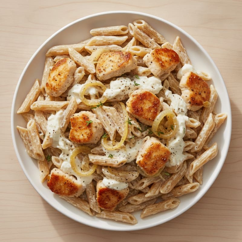 Creamy Caramelized Onion Chicken Pasta