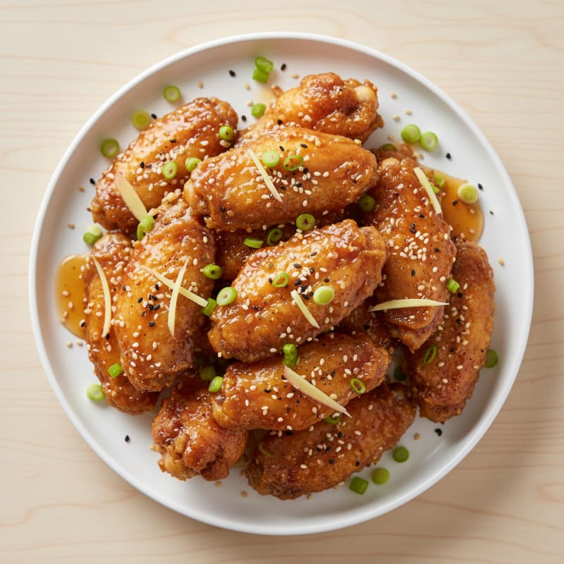 Crispy Honey-Garlic Chicken Wings
