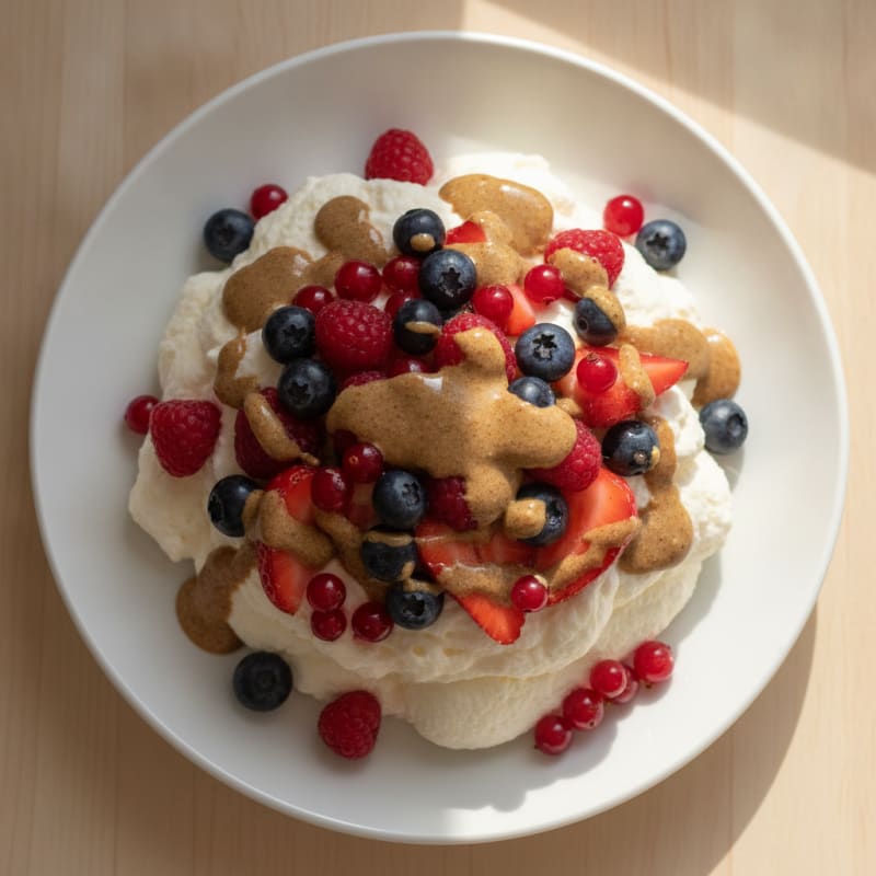 Greek Yogurt Protein Mousse with Mixed Berries