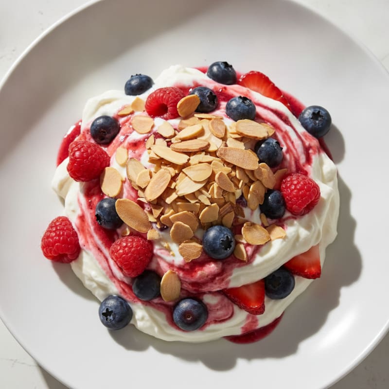Greek Yogurt Protein Parfait with Berries and Almonds