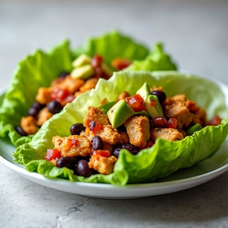 Spicy Chicken and Avocado Lettuce Wraps