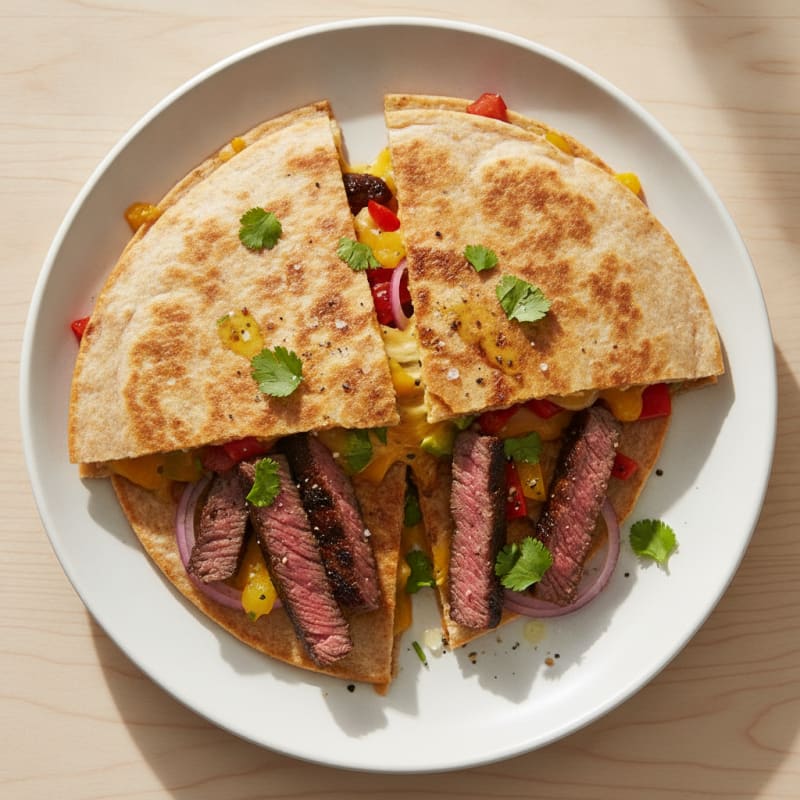 Seared Steak Quesadillas with Peppers