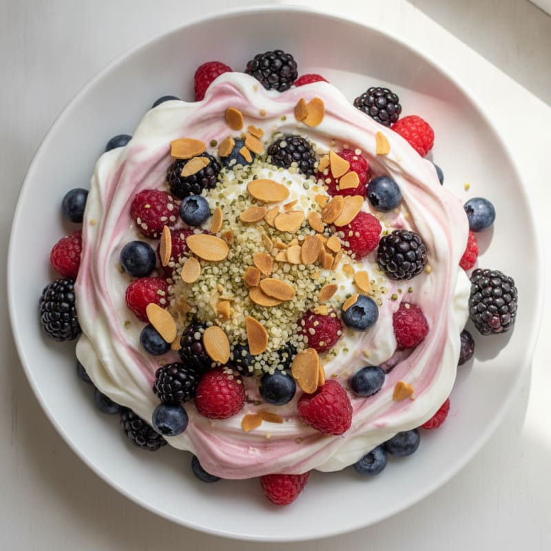 Creamy Greek Yogurt Protein Parfait with Mixed Berries