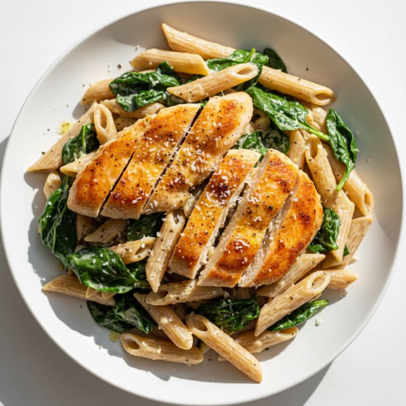 Garlic Parmesan Chicken Alfredo Pasta