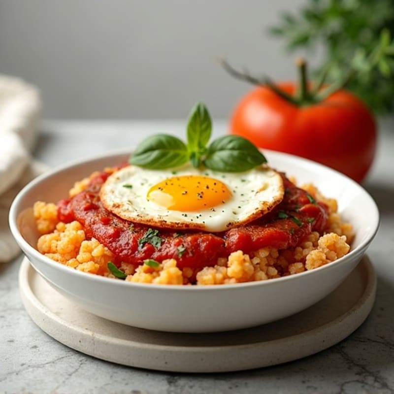 Cauliflower Rice Pizza Bowl with Italian Sausage