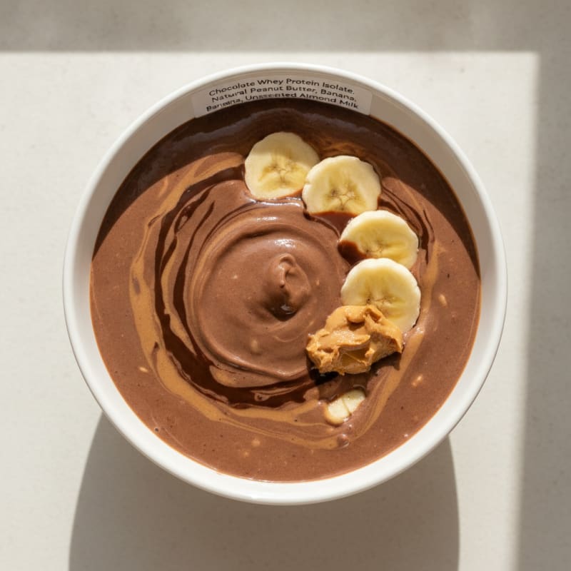 Chocolate Protein Shake with Peanut Butter and Banana