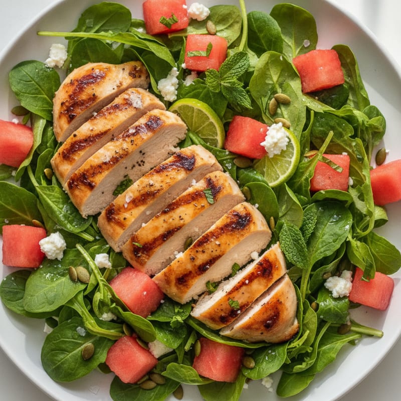 Grilled Chicken and Watermelon Salad