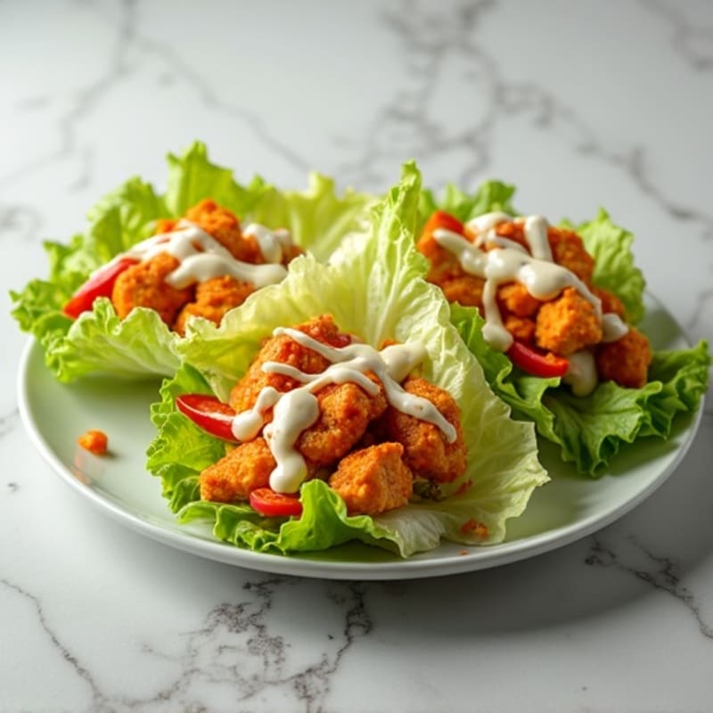 Spicy Buffalo Ranch Chicken Lettuce Wrap
