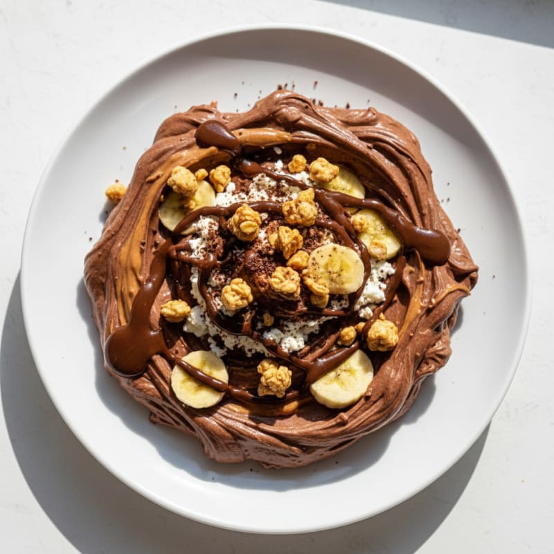 Chocolate Protein Shake with Silky Cottage Cheese and Peanut Butter