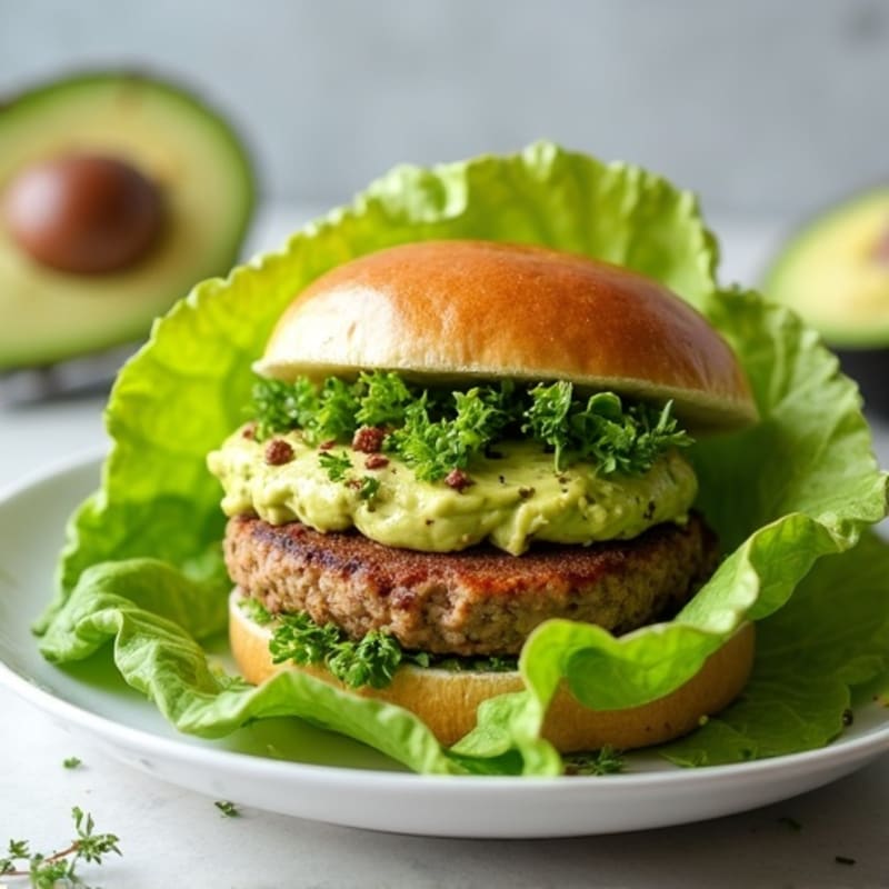 Herb-Seasoned Turkey Burger with Avocado Smash