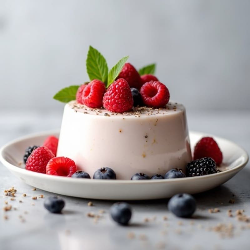 Greek Yogurt Protein Mousse with Mixed Berries